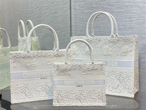 dior book tote lace